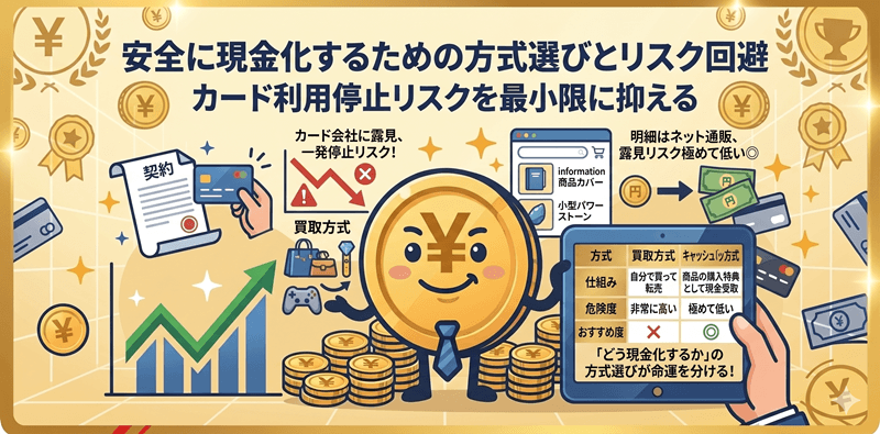 安全に現金化するためのキャッシュバック方式とリスク回避